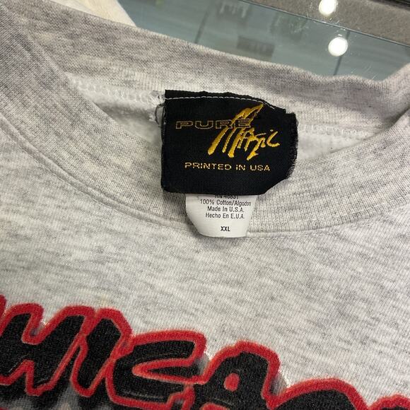 Vintage Chicago Bulls Sweater Crewneck Pure Magic  made in USA - Picture 3 of 4